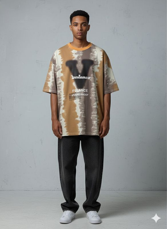 The "Equilibrium" Barcode Oversized Tee