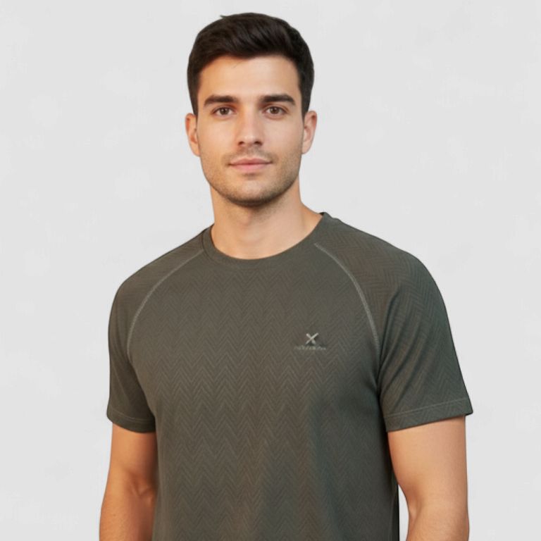 Zig-Zag Textured Performance Tee