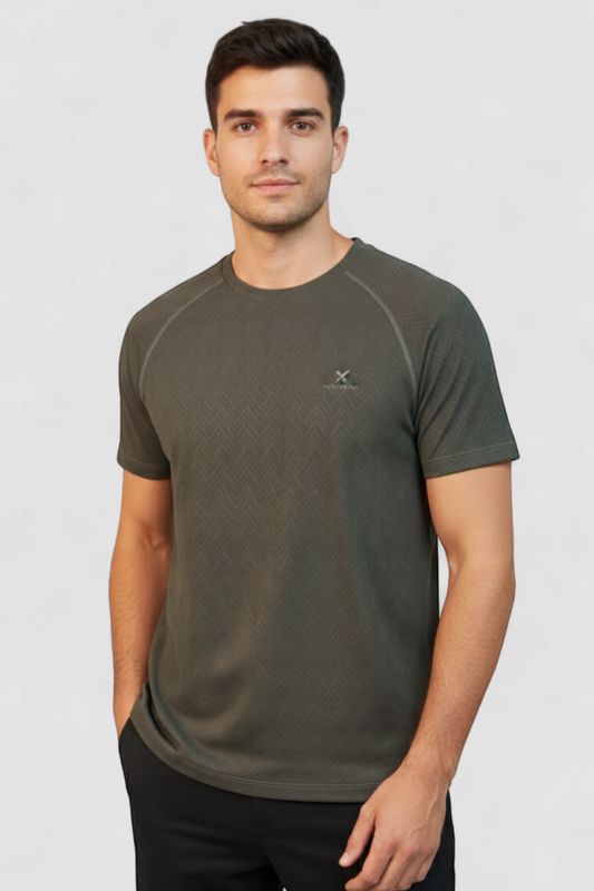Zig-Zag Textured Performance Tee