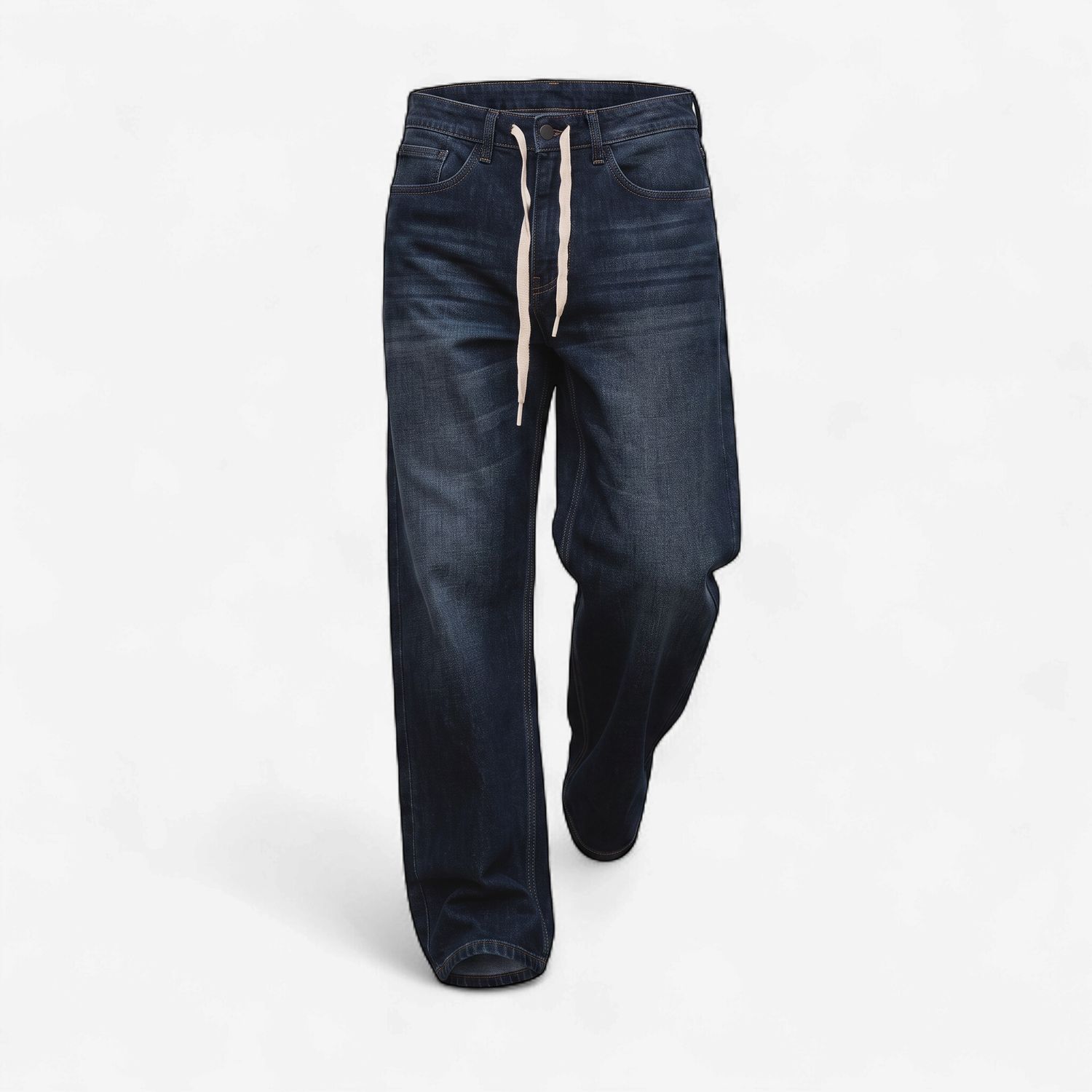 Free - Flow Drawstring Wide-Leg Denim Jeans