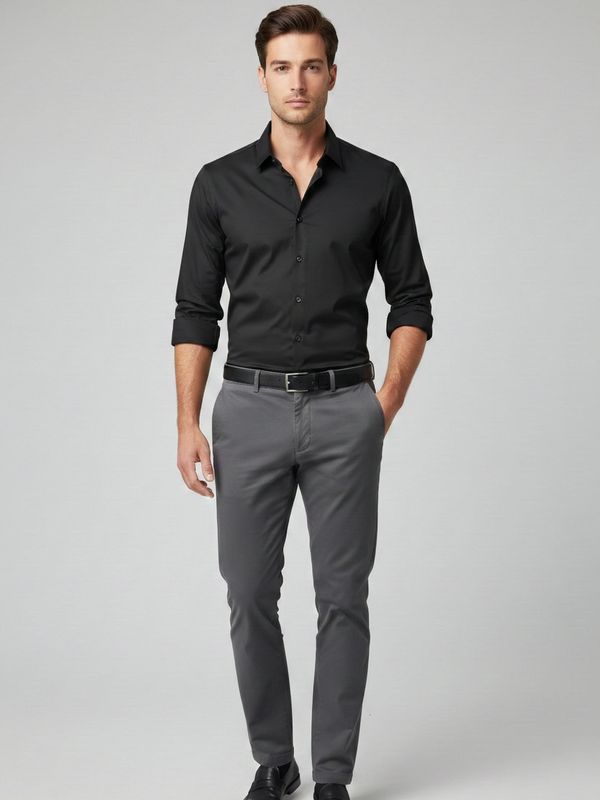 Nano-Knit Formal Shirt Black