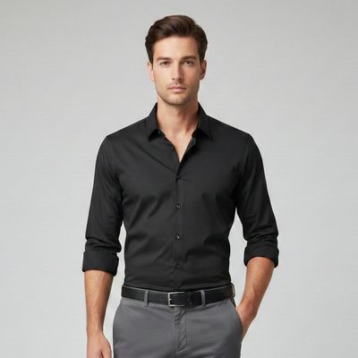 Nano-Knit Formal Shirt Black