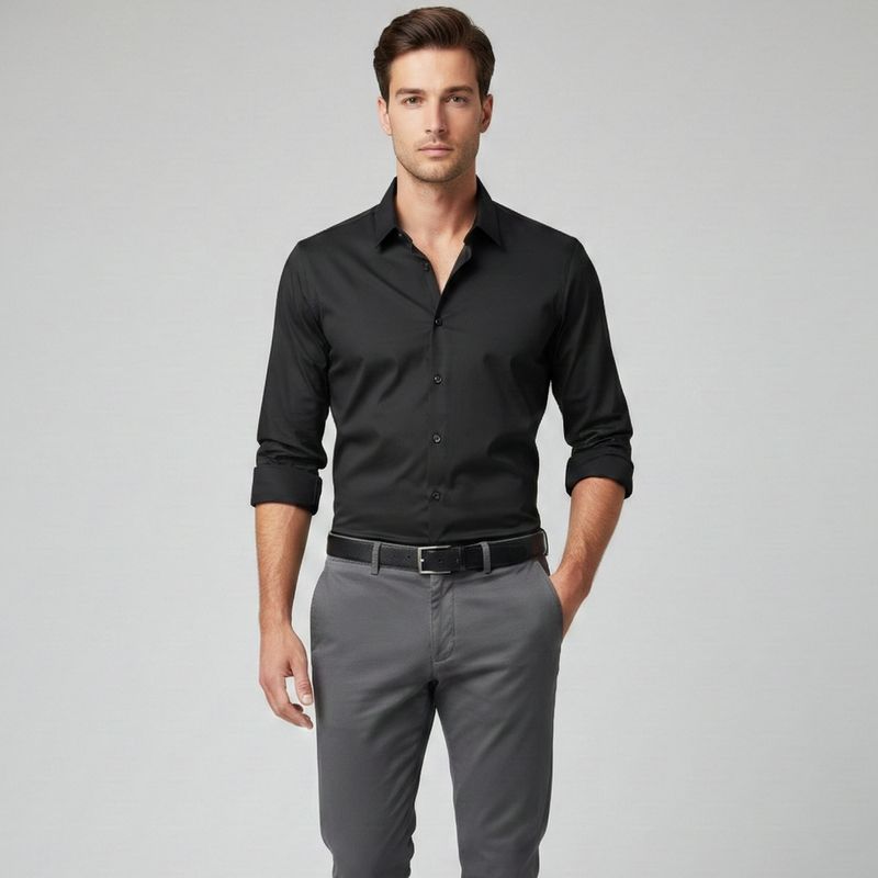 Nano-Knit Formal Shirt Black