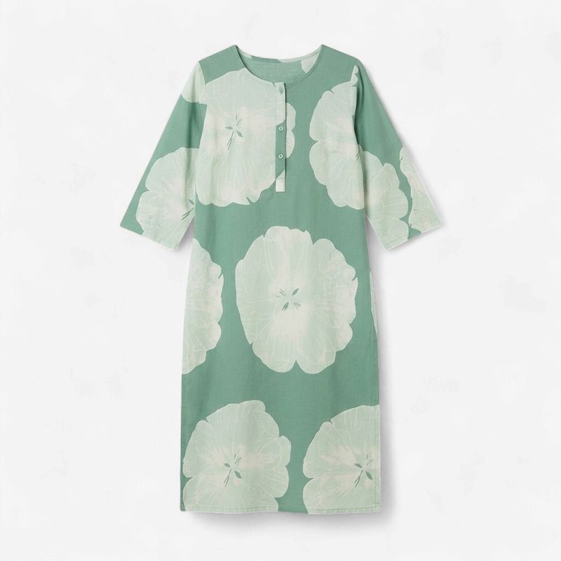 The Pastel petal kurti | Sea Green