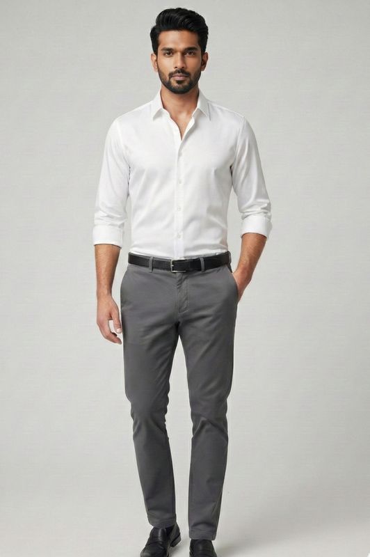 Nano-Knit Formal Shirt  WHITE