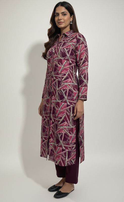 The Linear Muse Tunic Kurti