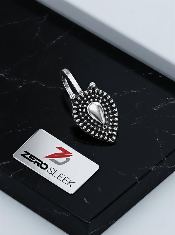 Royal Leaf Drop Oxidised Nose Pin