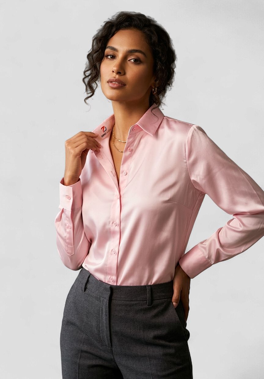 WOMEN SATIN FOMAL SHIRT