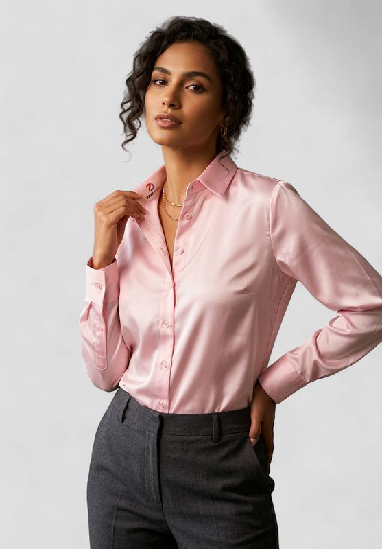 WOMEN SATIN FOMAL SHIRT