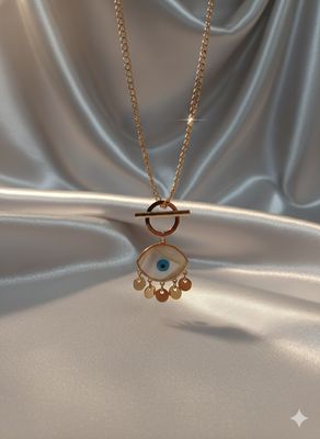 Evil Eye CZ Pendant (Horizontal)