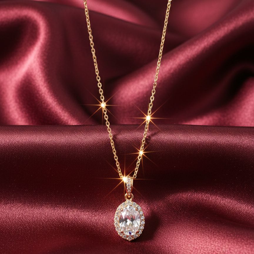 Circular Brand-Style Pendant (Crystal Ring)