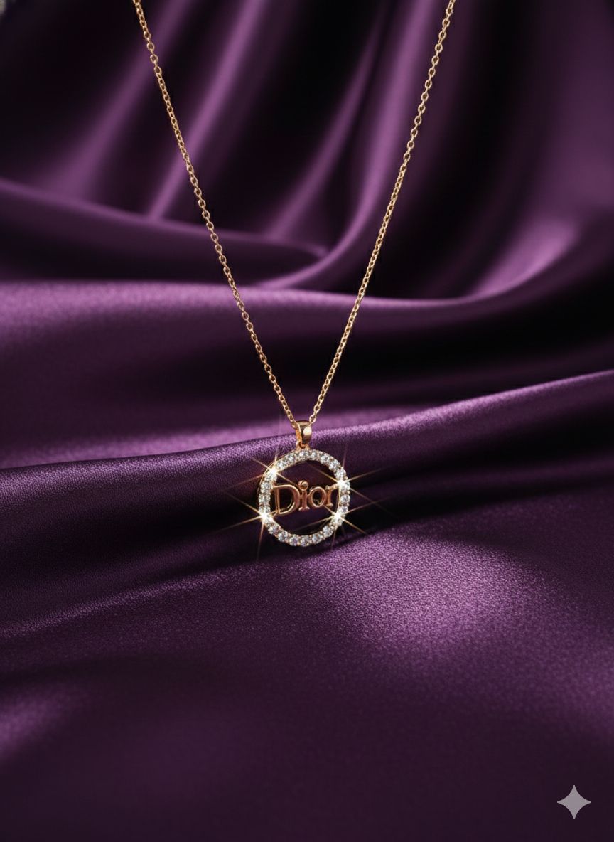 Oval White Stone Pendant (Classic Drop)