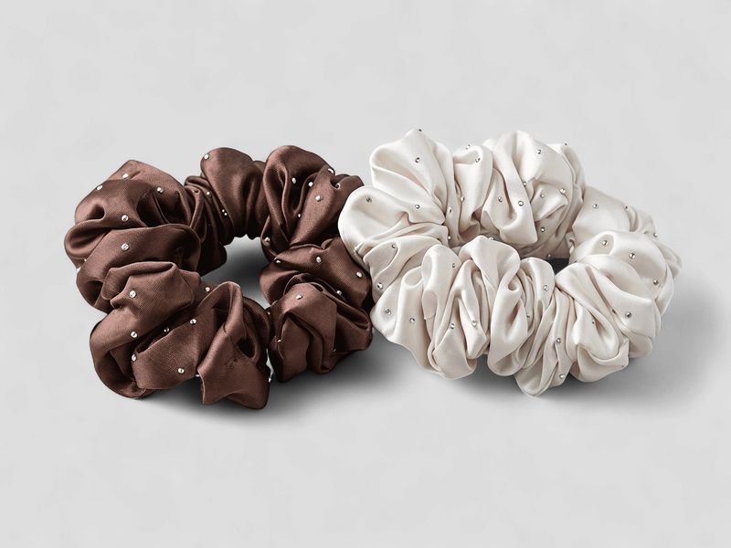 RHINESTONE SCRUNCHIES ( PACK OF 2 )