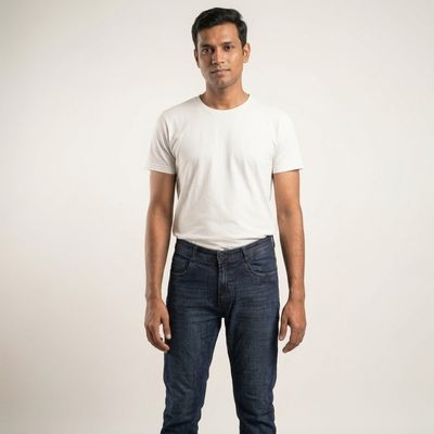 ZEROSLEEK DARK BLUE JEANS EMBROIDERY 123 SERIES