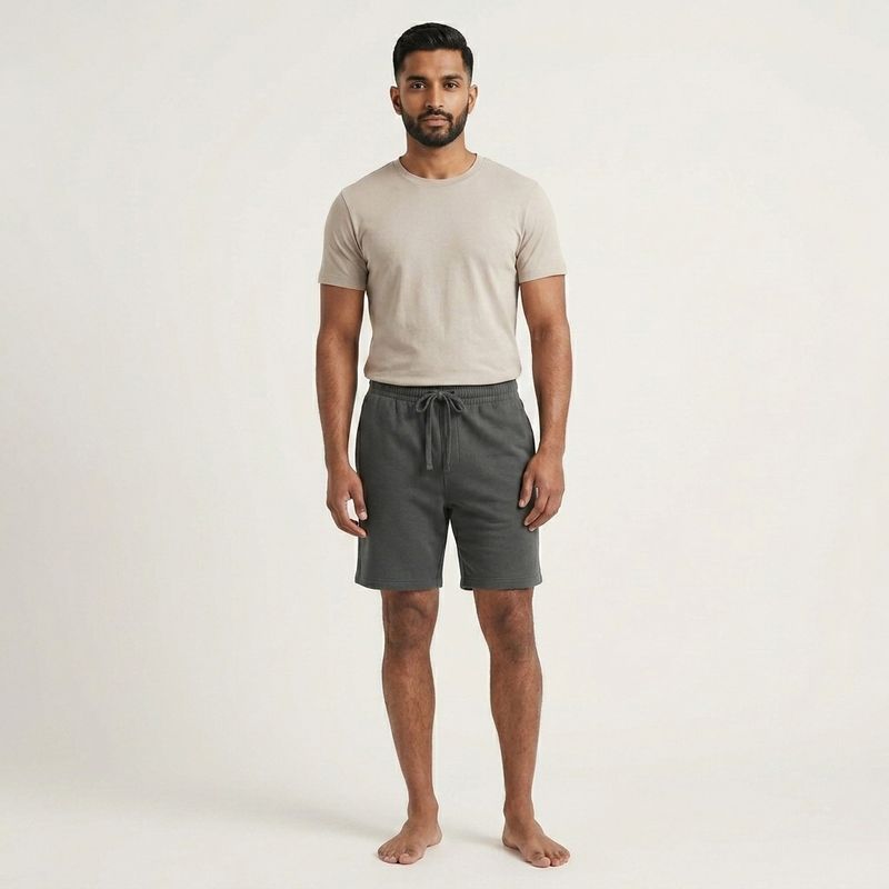 GREY COTTON SHORT