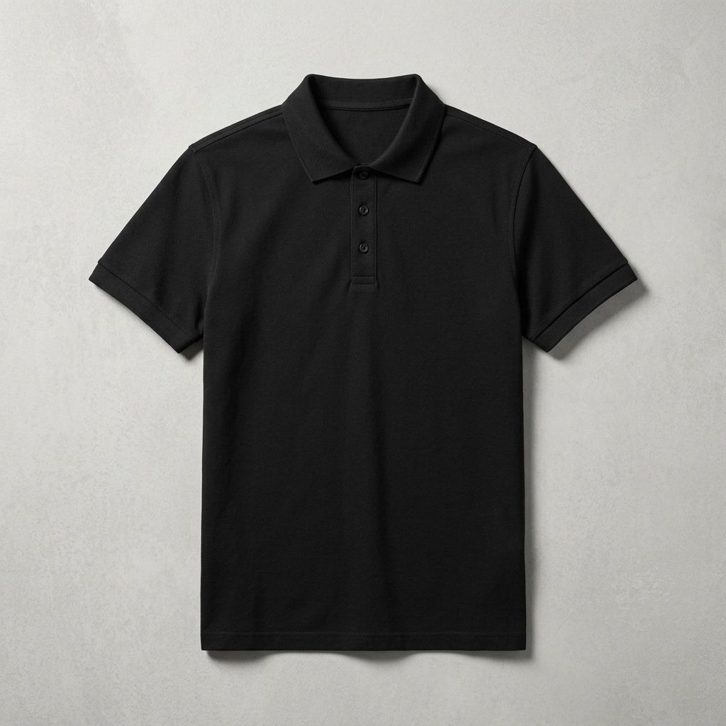 BLACK POLO T-SHIRT M-100