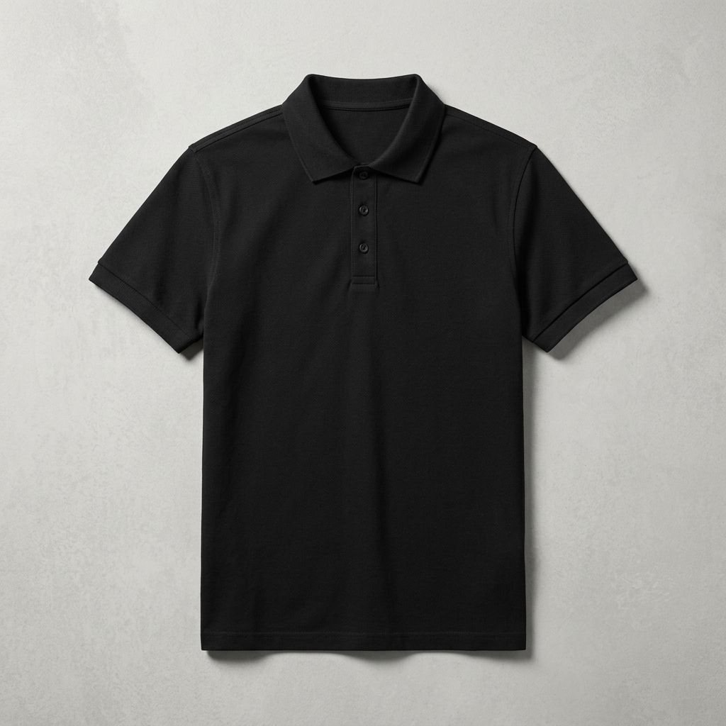 BLACK POLO T-SHIRT M-100
