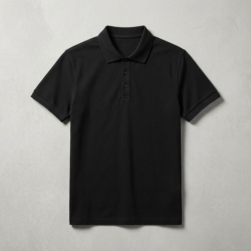 BLACK POLO T-SHIRT M-100