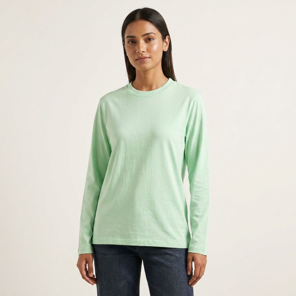 SEA GREEN FULL SLEEVE T-SHIRT