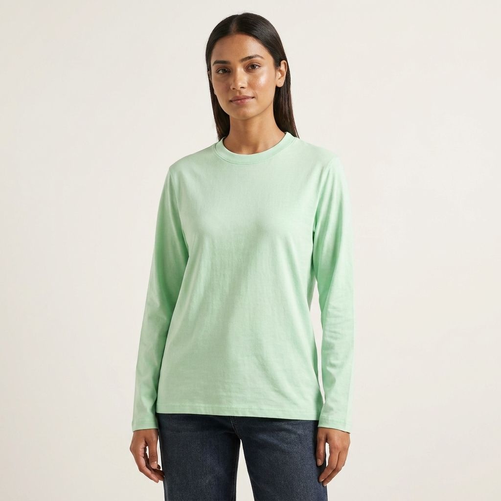 SEA GREEN FULL SLEEVE T-SHIRT