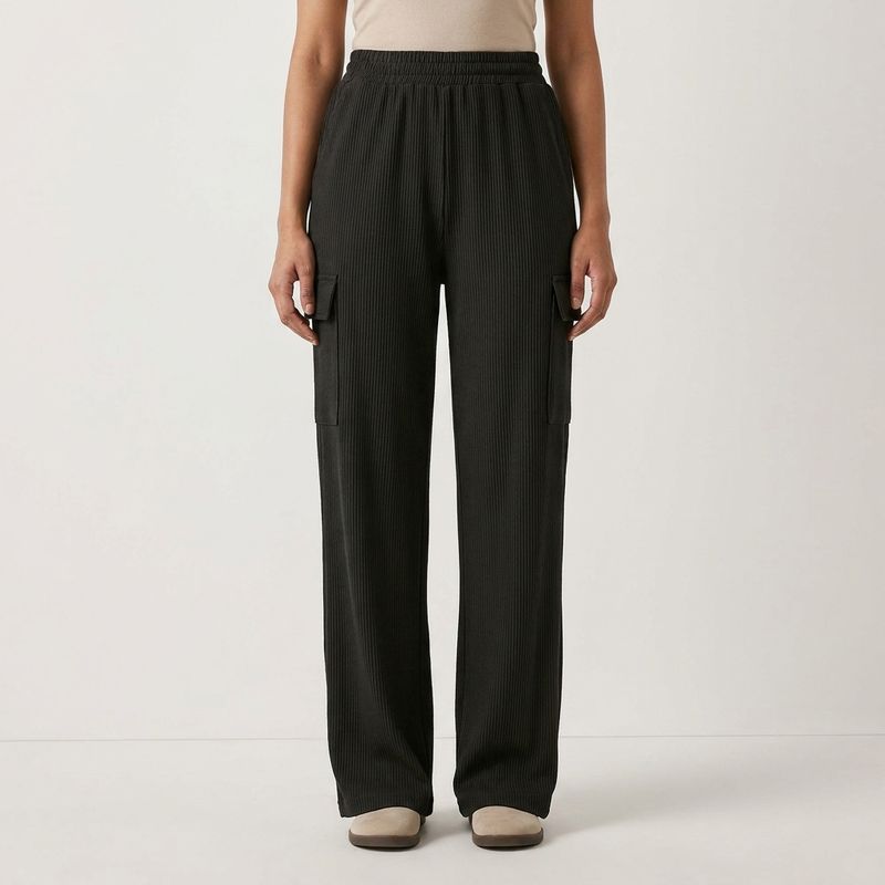 BLACK WOMEN CARGO PANT