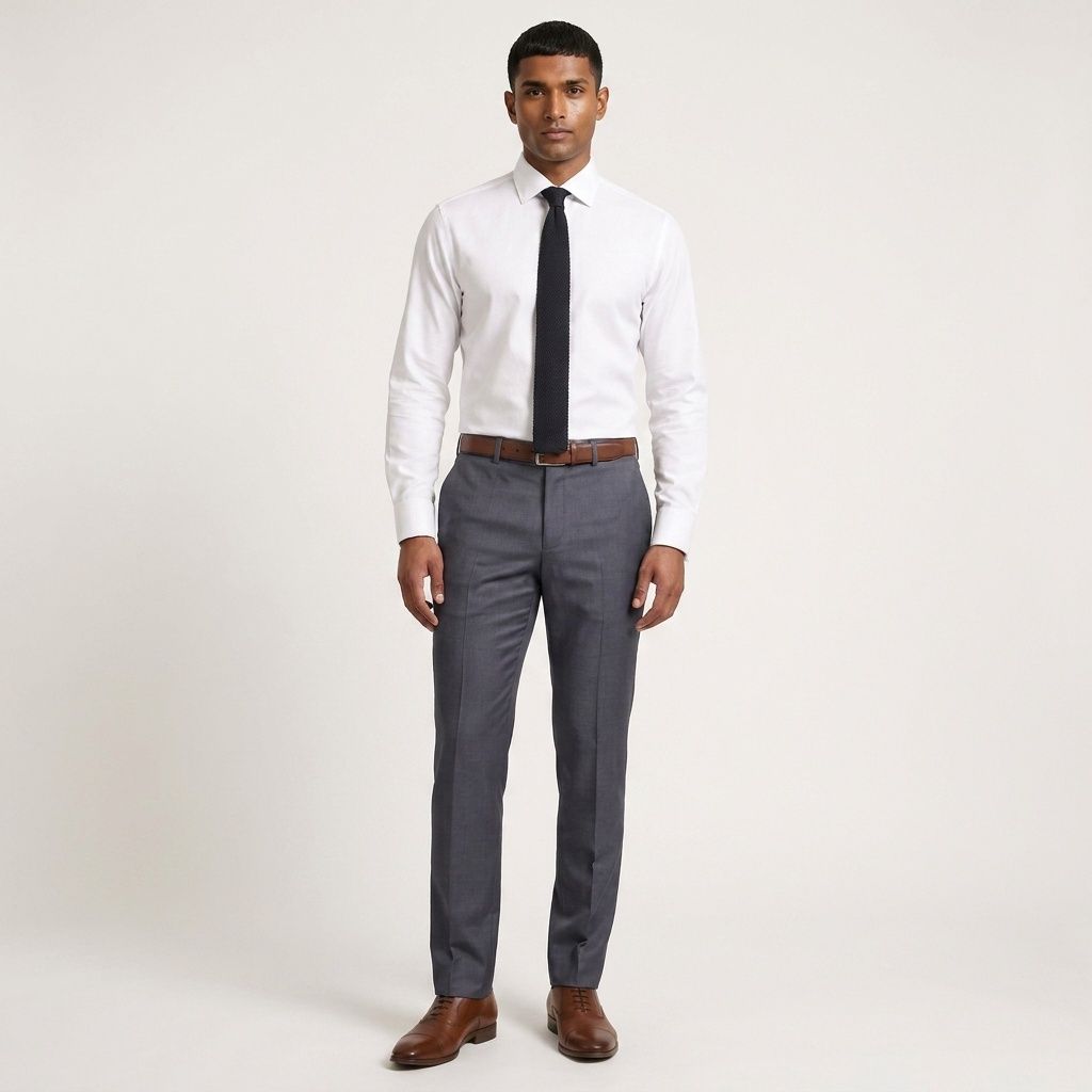 ZEROSLEEK MID-GREY FORMAL PANT - 36 SIZE