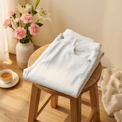 MODERN  RELAXED-FIT WIDE-LEG WHITE JEANS
