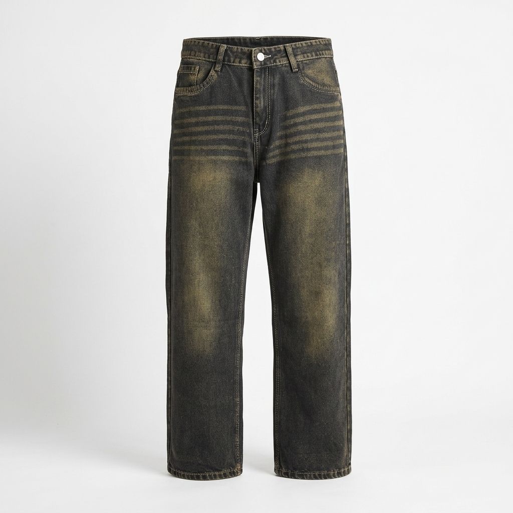 The ash faded women Denim Baggy fit - Brown jeans