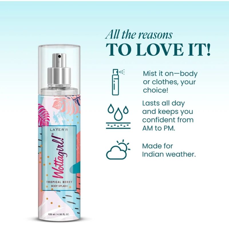 LAYER`R WOTTAGIRL TROPICAL BERRY BODY SPLASH PERFUME
