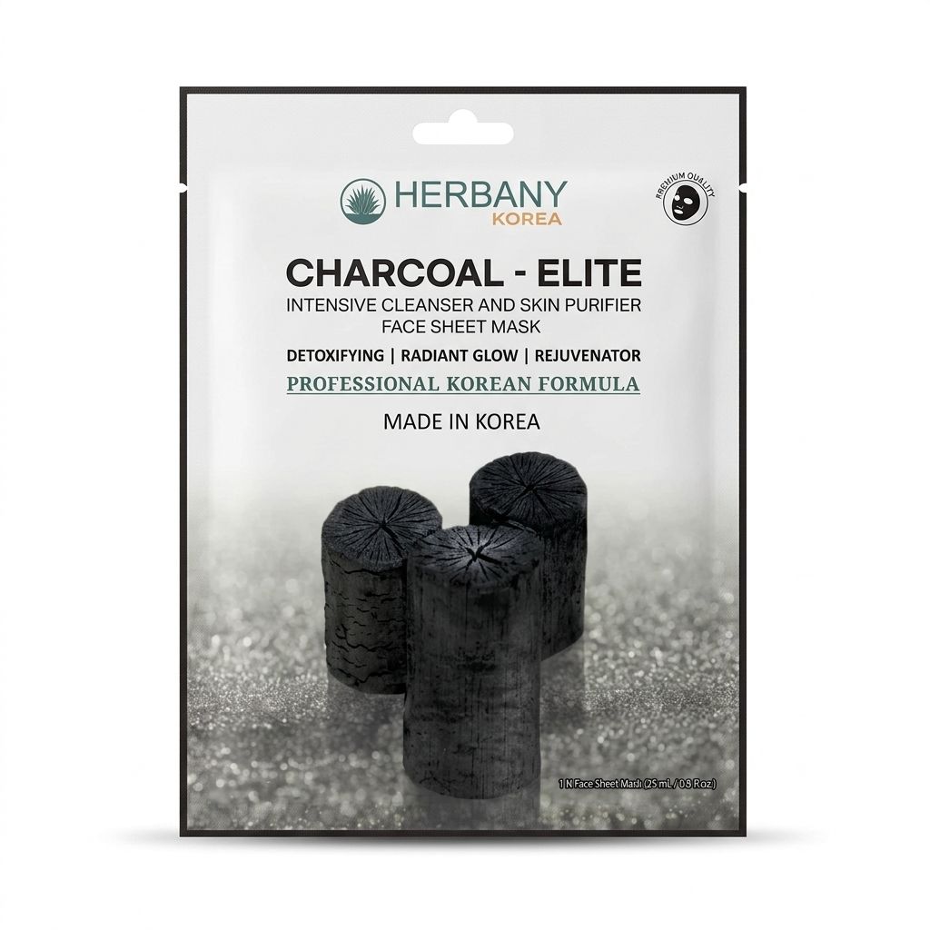HERBANY KOREA CHARCOAL-ELITE FACE SHEET MASK