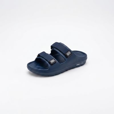 Zero Sleek Navy Blue Double-Strap Slides