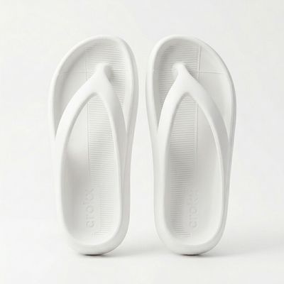 Crokx Eezy Comfort Flip-Flops | WHITE 6 SIZE