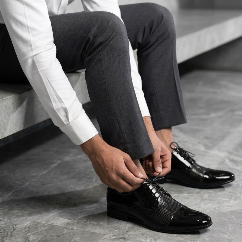 ZEROSLEEK Men's Glossy Dual-Texture Shoes