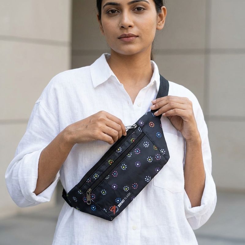 Zero sleek Floral Print Waist Bag