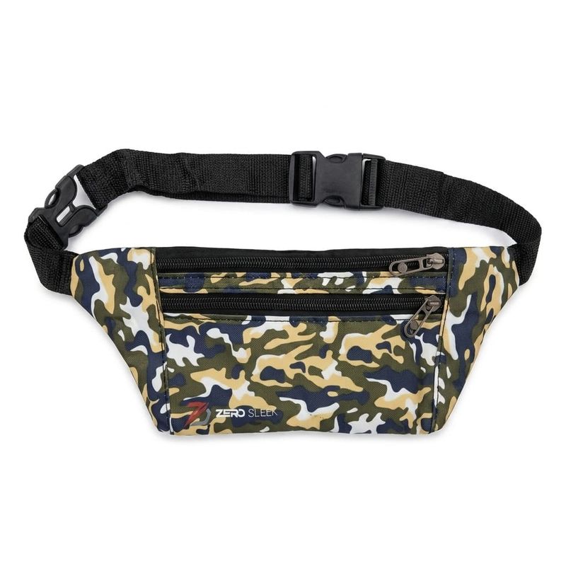 ZERO SLEEK Print Waist Bag – Adjustable Strap with Zipper Pockets
