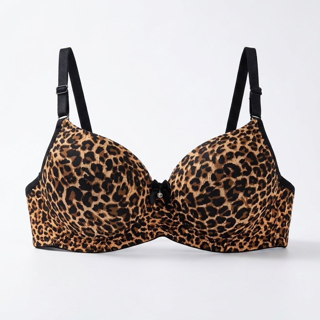 Zerosleek Semi Padded - leapord luxe printed bra | size - 38/B