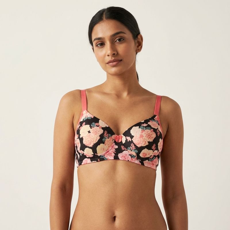 Zerosleek Semi Padded - floral  printed bra- Size 32/B