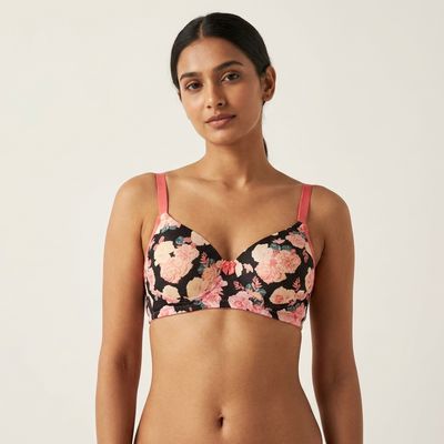 Zerosleek Semi Padded - floral  printed bra- Size 32/B