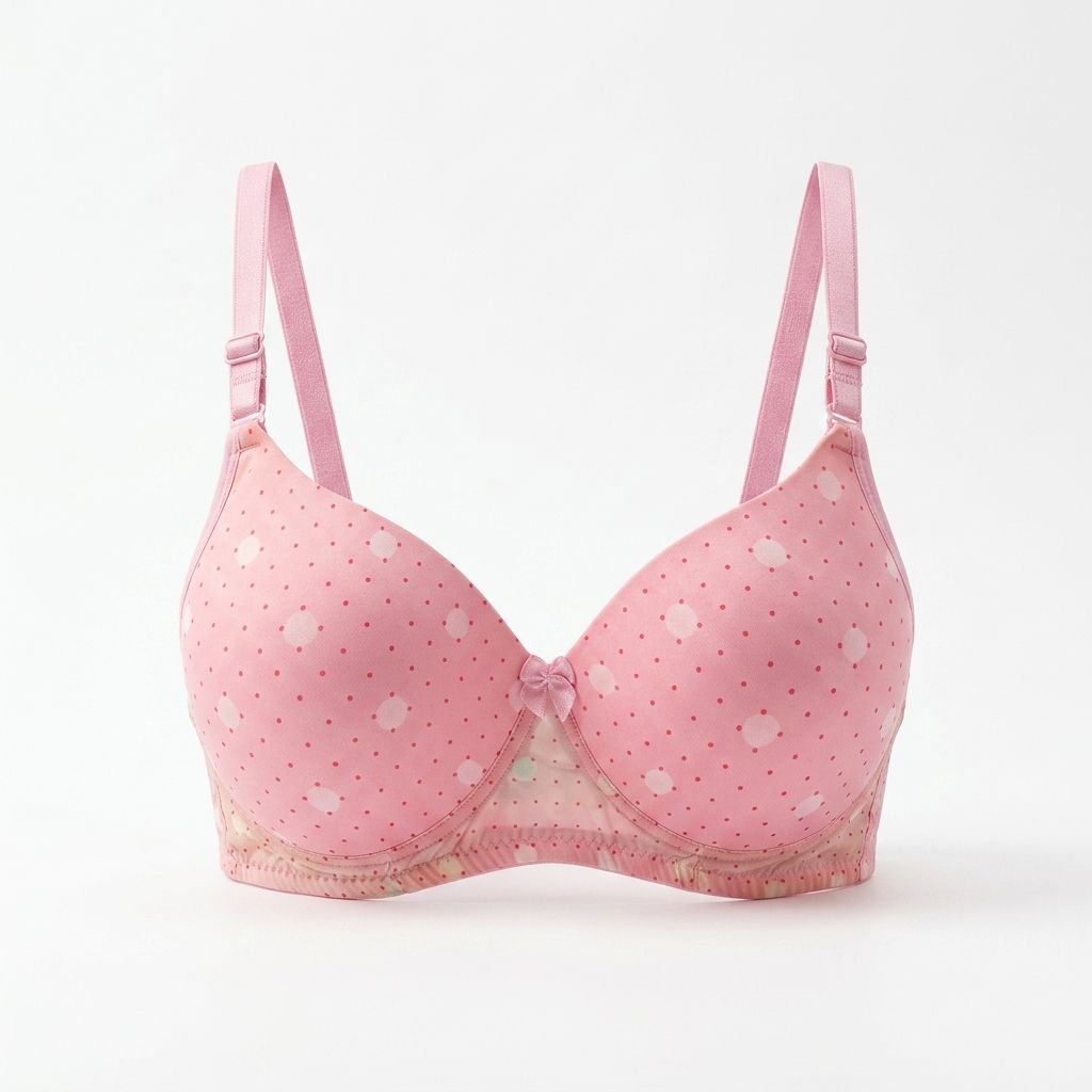 Zerosleek Semi Padded - Blush dot printed bra - size 40/B