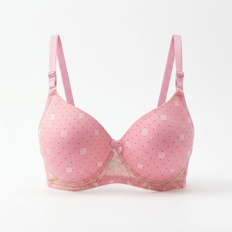 Zerosleek Semi Padded - Blush dot printed bra - size 40/B