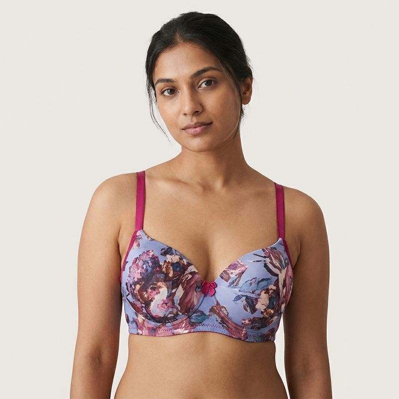 Zerosleek Semi Padded - Lavender bloom printed bra - size 32/B