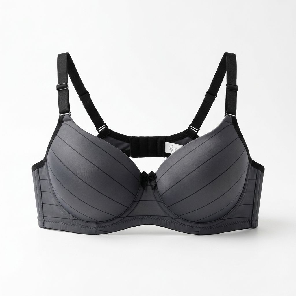 Zerosleek Semi Padded - blue strip Printed Bra (Size 34/B)