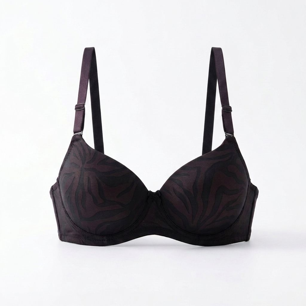 Zerosleek Semi Padded -shadow strip - printed bra