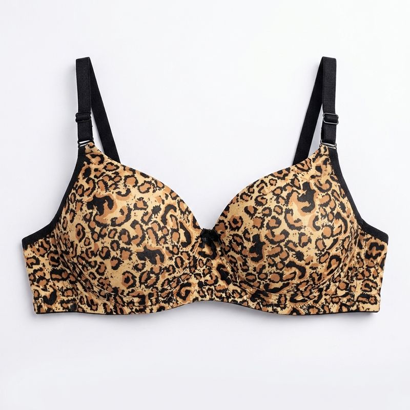 Zerosleek semi padded - wild luxe printed bra size -36/B