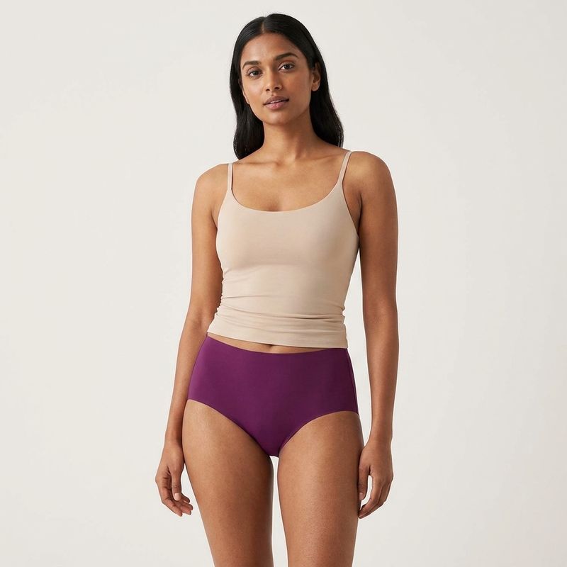 Ultra-Comfy Seamless Panties – Red/ violet-  (Size S)