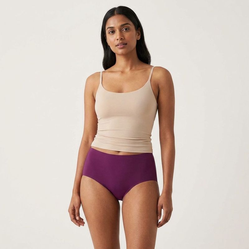 Ultra-Comfy Seamless Panties – Polka dotted/Violet  (Size - S)