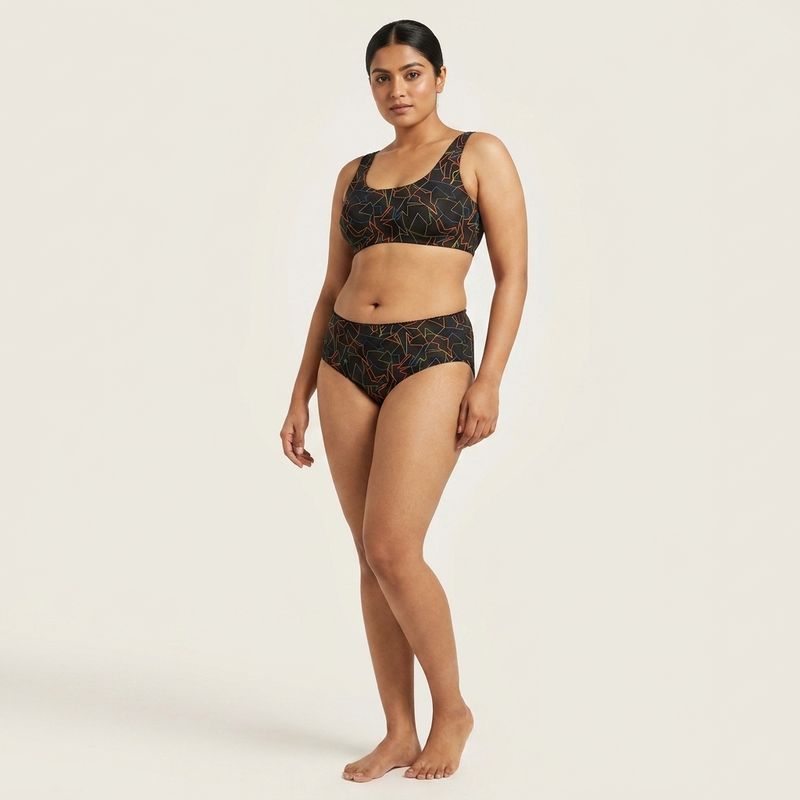Ultra-Comfy Seamless Panties – Red/ Black - (Size XL)