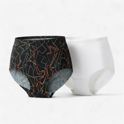 Ultra-Comfy Seamless Panties – White/ Black - (Size 2XL)