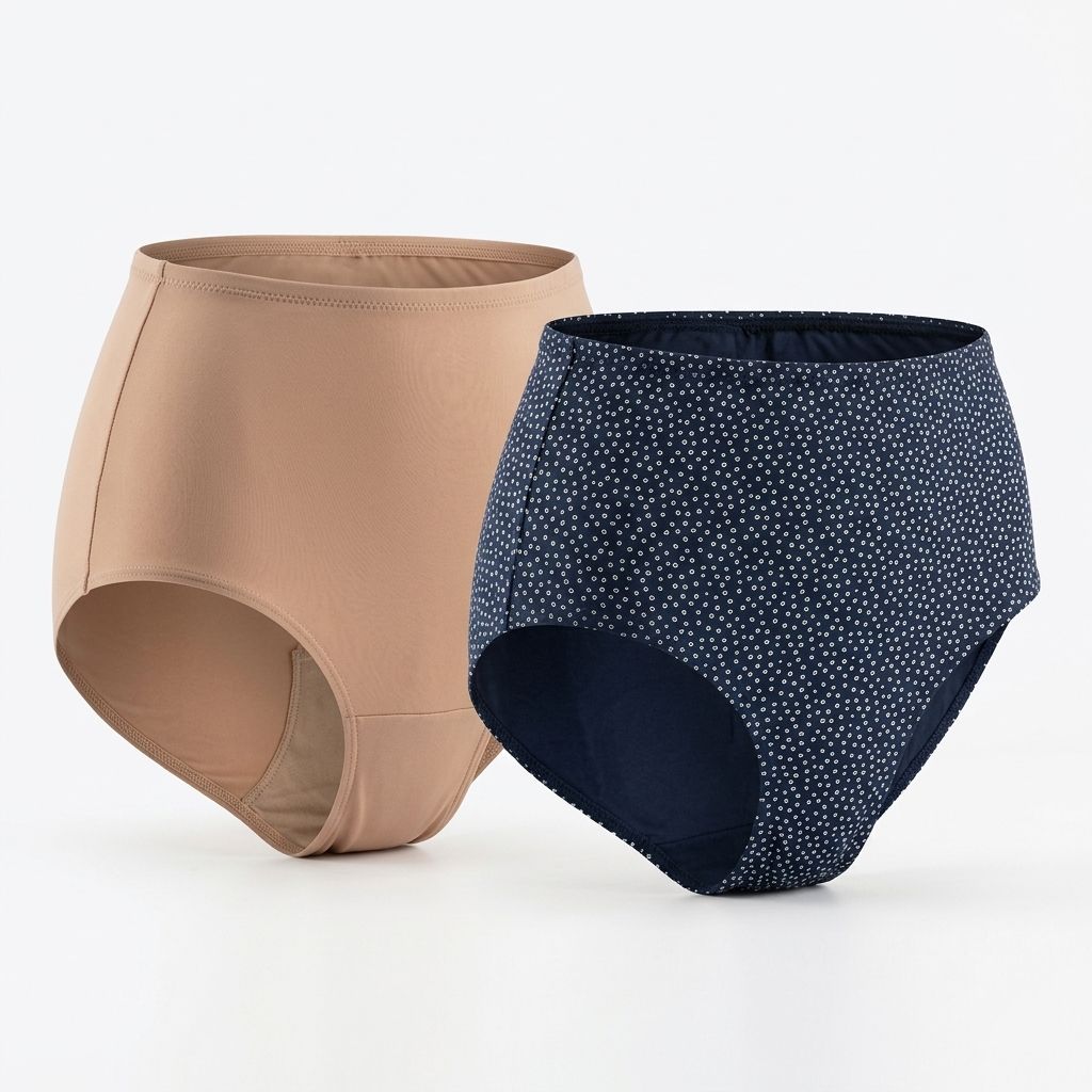Ultra-Comfy Seamless Panties – polka dot / beige - (Size 2XL)