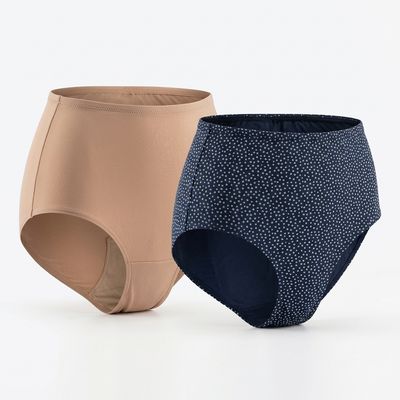 Ultra-Comfy Seamless Panties – polka dot / beige - (Size 2XL)